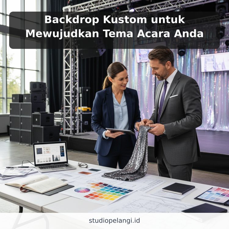 Backdrop Kustom untuk Mewujudkan Tema Acara Anda ilustrasi