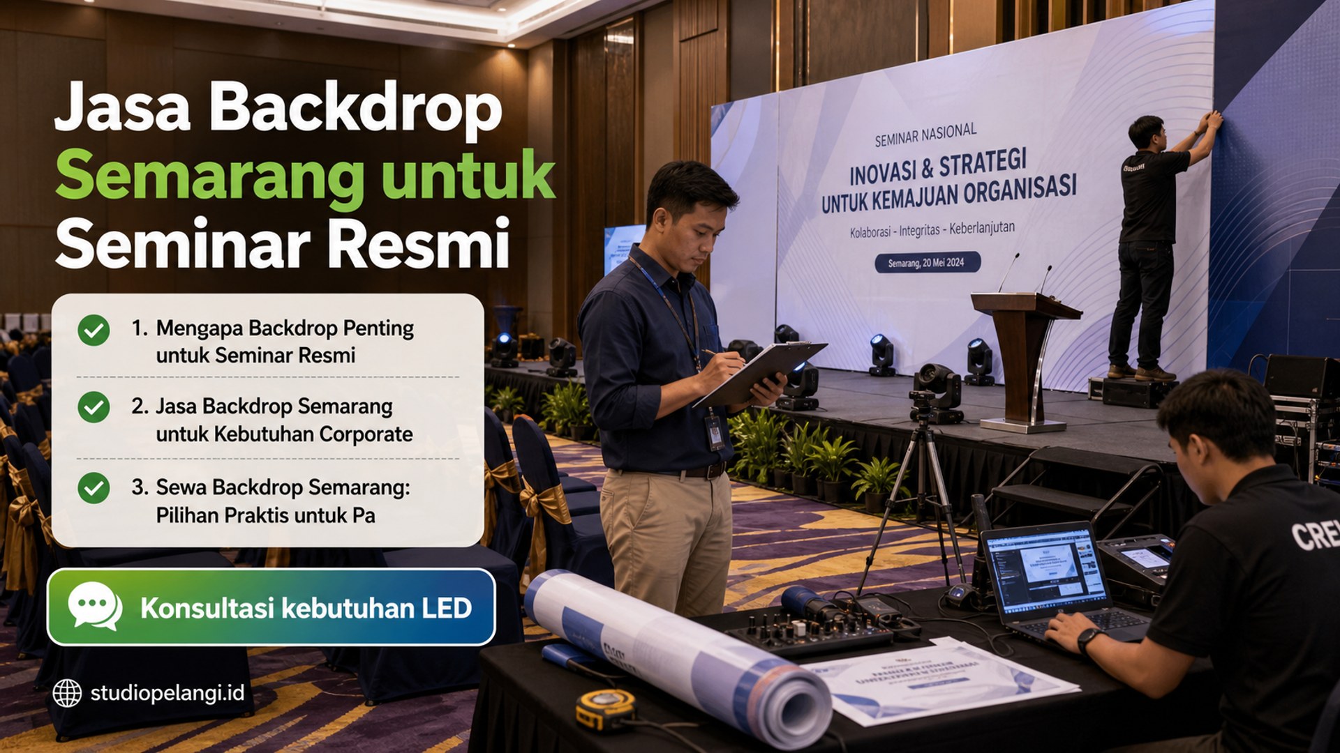 jasa live streaming semarang - Jasa Backdrop Semarang untuk Seminar Resmi