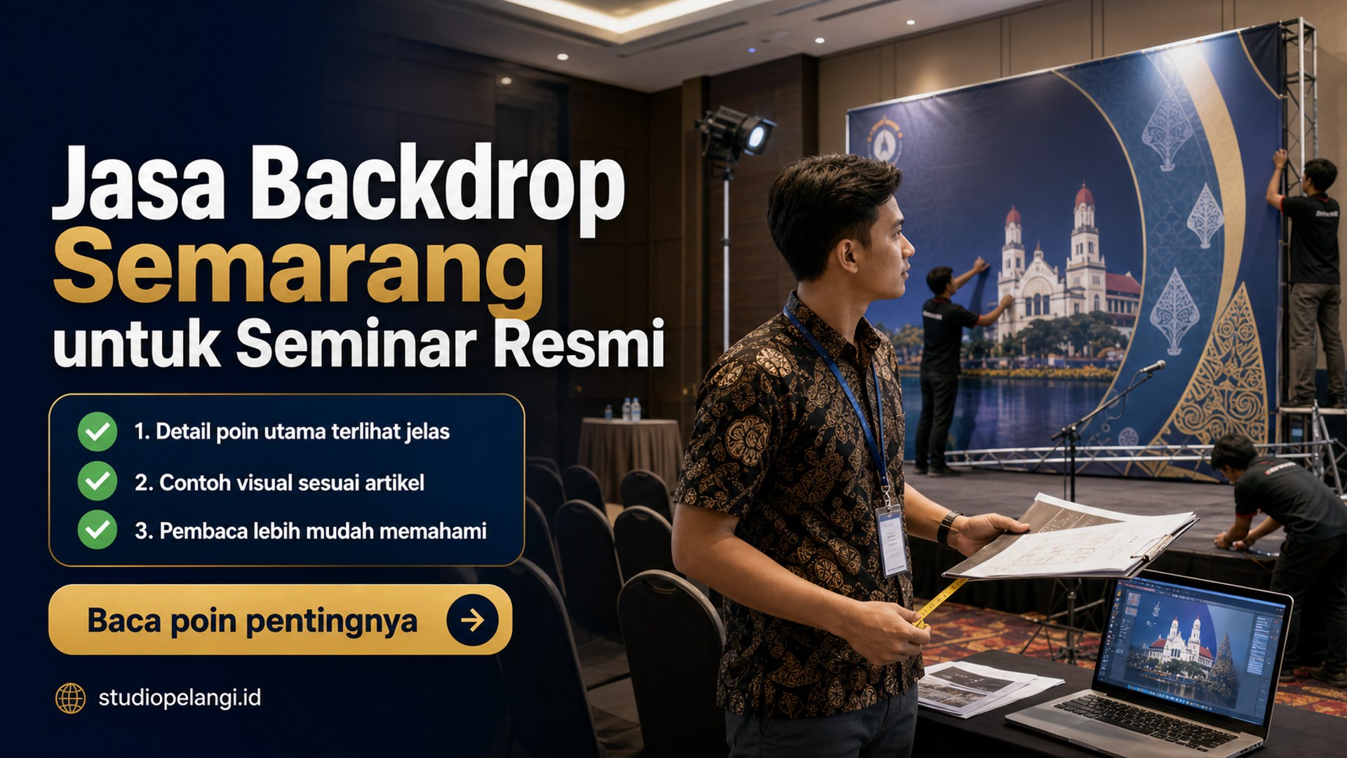 Ilustrasi jasa live streaming semarang - Jasa Backdrop Semarang untuk Seminar Resmi
