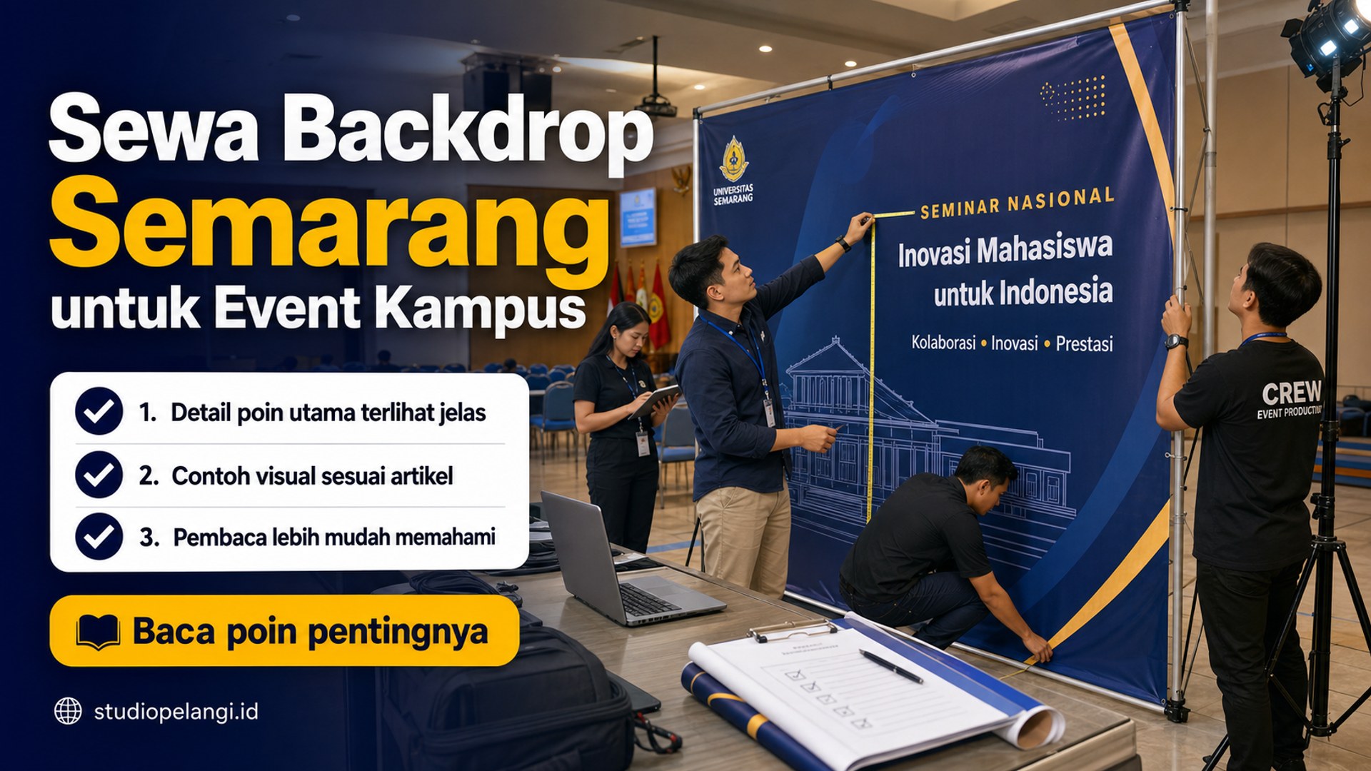 Ilustrasi jasa live streaming semarang - Sewa Backdrop Semarang untuk Event Kampus