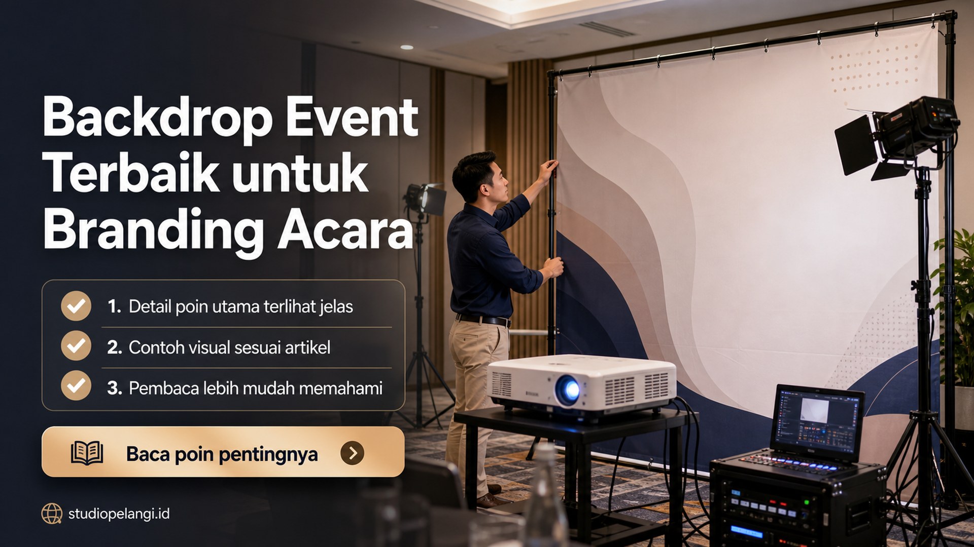 Ilustrasi jasa live streaming semarang - Backdrop Event Terbaik untuk Branding Acara