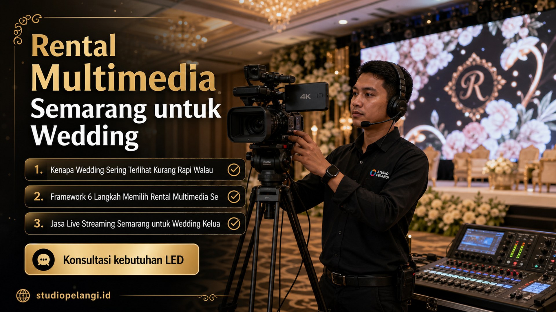 jasa live streaming semarang - Rental Multimedia Semarang untuk Wedding