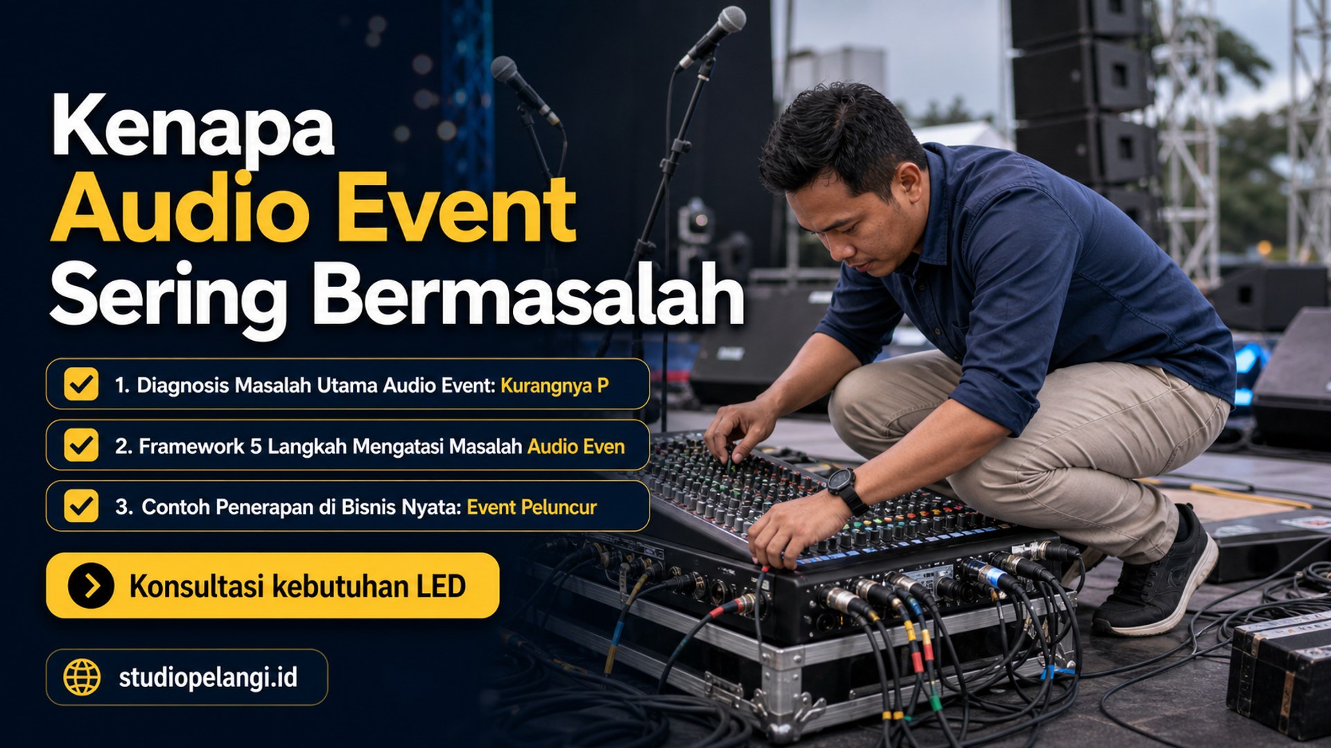 jasa live streaming semarang - Kenapa Audio Event Sering Bermasalah