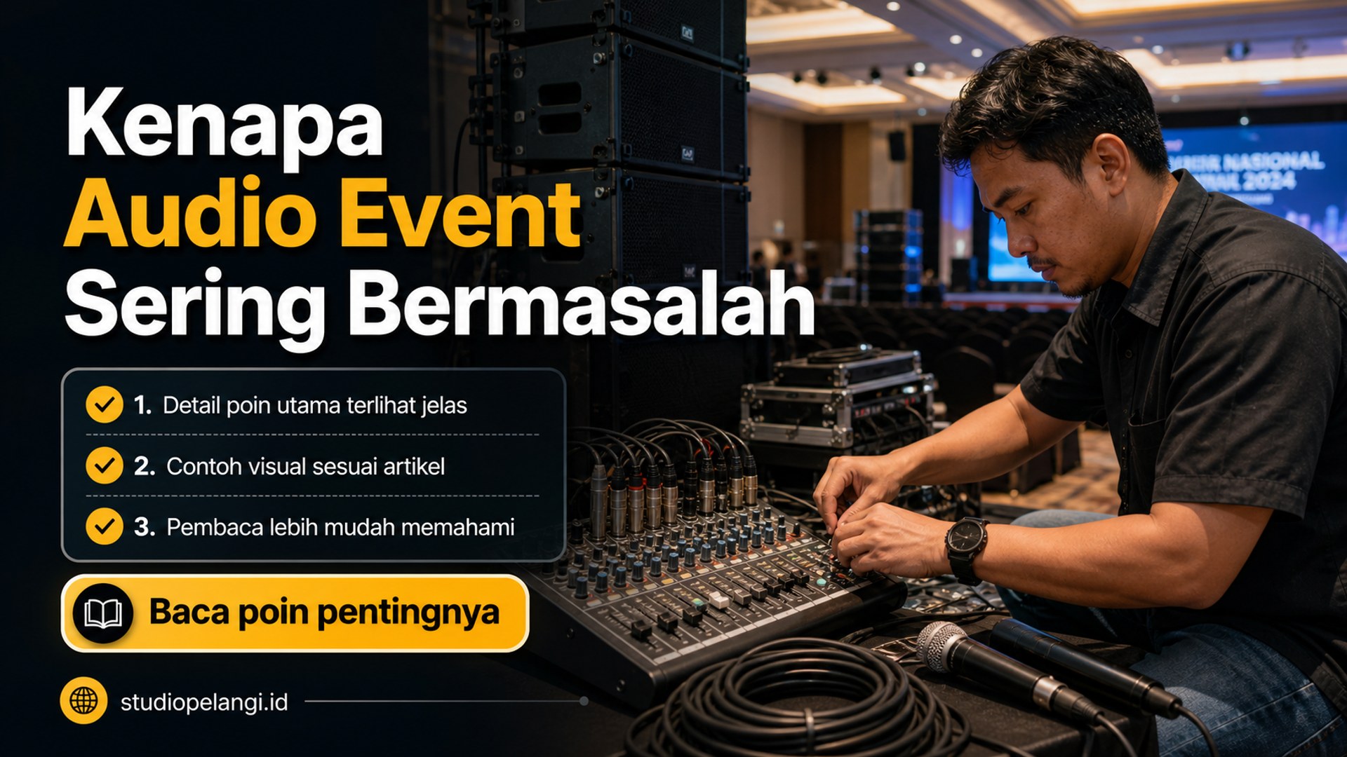 Ilustrasi jasa live streaming semarang - Kenapa Audio Event Sering Bermasalah