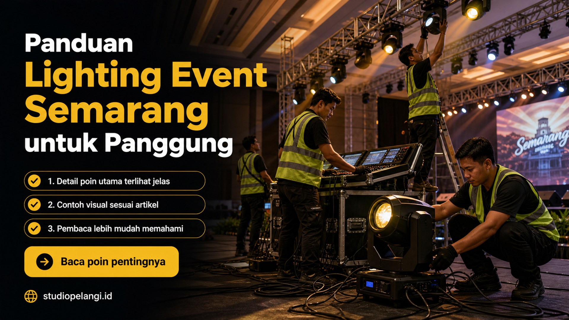 Ilustrasi jasa live streaming semarang - Panduan Lighting Event Semarang untuk Panggung