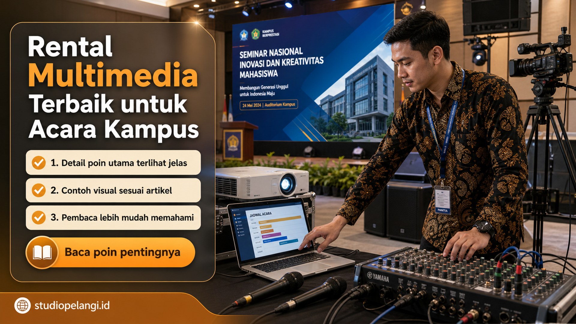 Ilustrasi jasa live streaming semarang - Rental Multimedia Terbaik untuk Acara Kampus