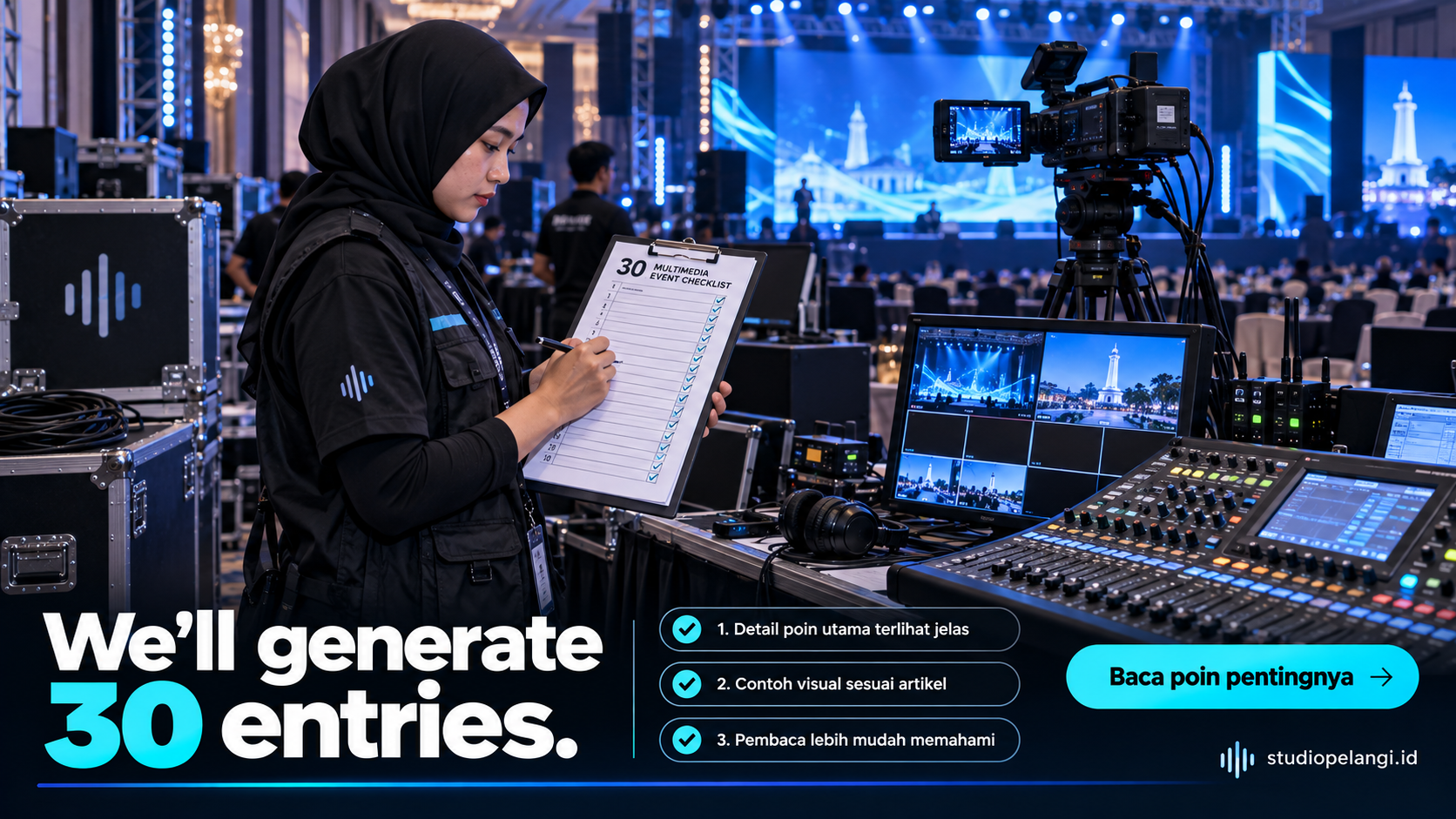 Ilustrasi jasa live streaming semarang - We'll generate 30 entries.