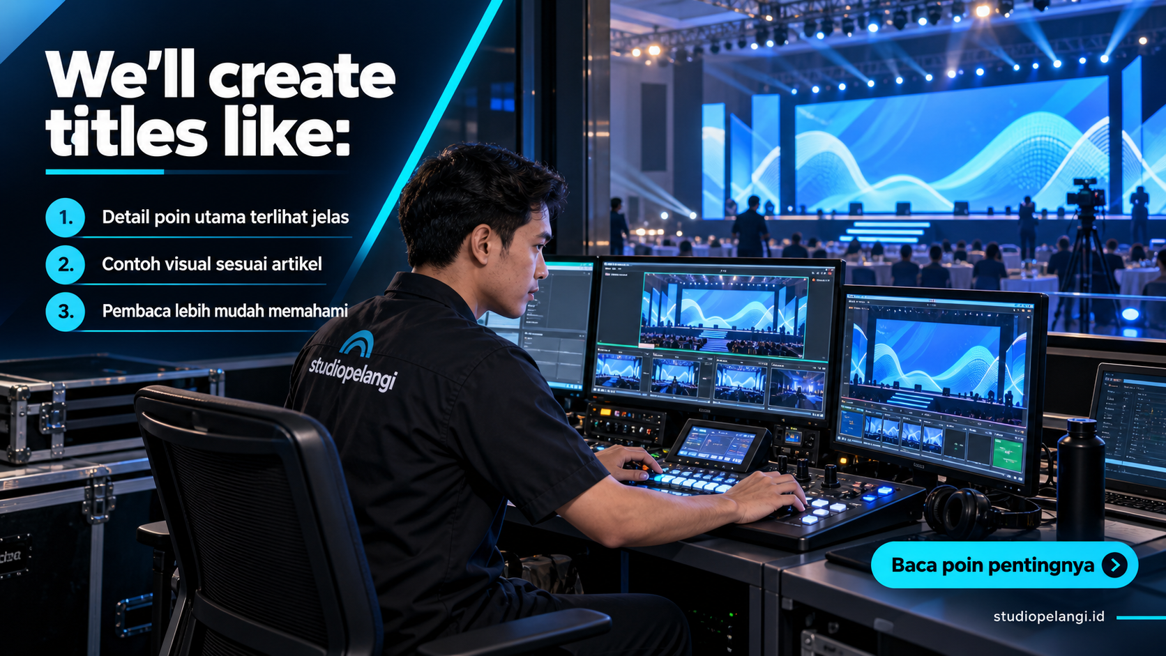 Ilustrasi jasa live streaming semarang - We'll create titles like:
