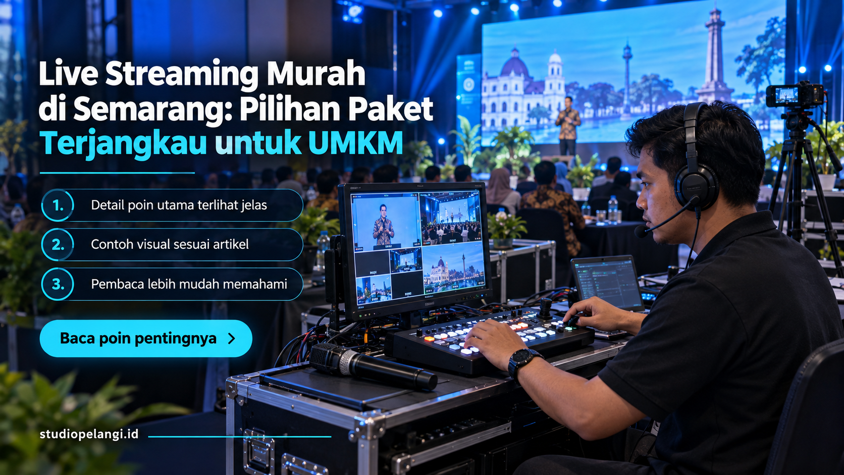 Ilustrasi jasa live streaming semarang - Live Streaming Murah di Semarang: Pilihan Paket Terjangkau untuk UMKM