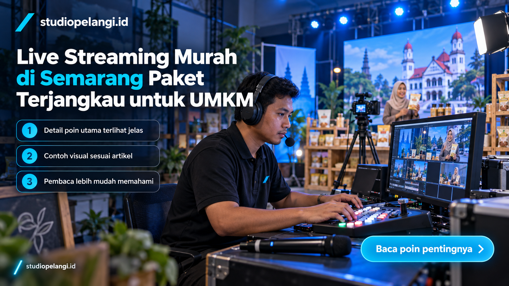 Ilustrasi jasa live streaming semarang - Maybe: