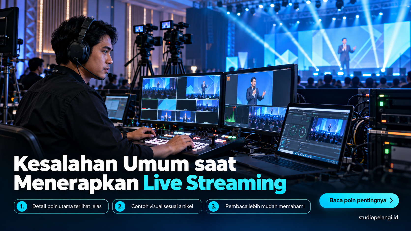 Ilustrasi jasa live streaming semarang - Kesalahan Umum saat Menerapkan Live Streaming