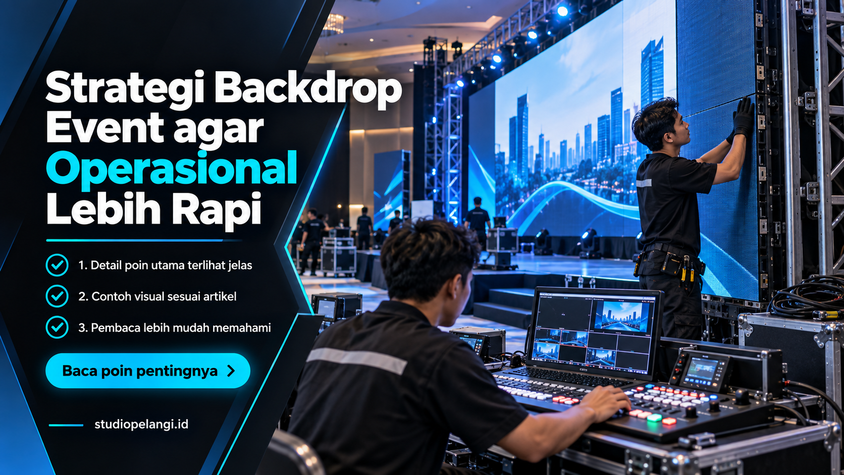 Ilustrasi jasa live streaming semarang - Strategi Backdrop Event agar Operasional Lebih Rapi
