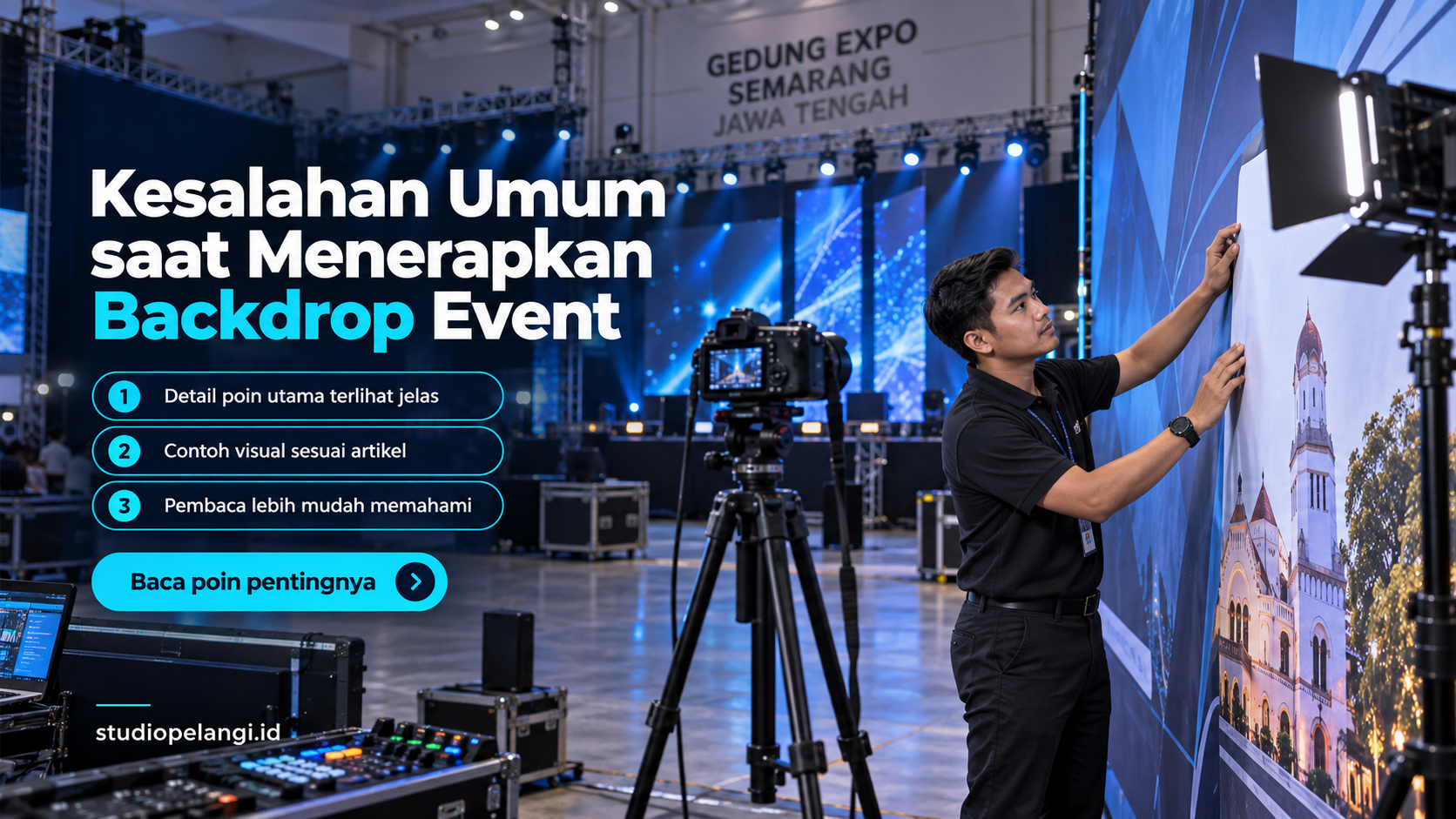 Ilustrasi jasa live streaming semarang - Kesalahan Umum saat Menerapkan Backdrop Event