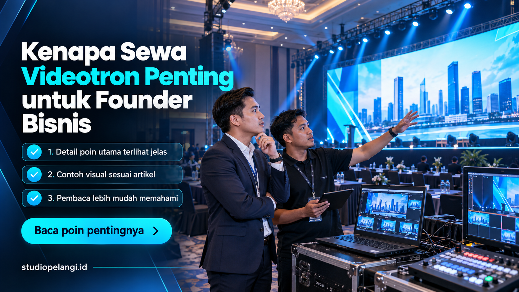 Ilustrasi jasa live streaming semarang - Kenapa Sewa Videotron Penting untuk Founder Bisnis