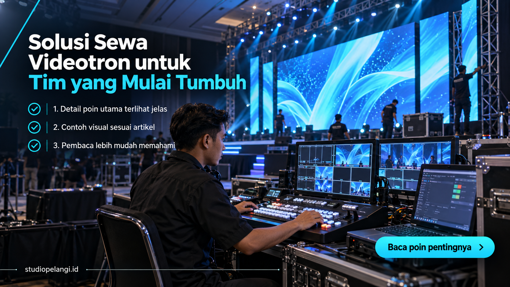 Ilustrasi jasa live streaming semarang - Solusi Sewa Videotron untuk Tim yang Mulai Tumbuh