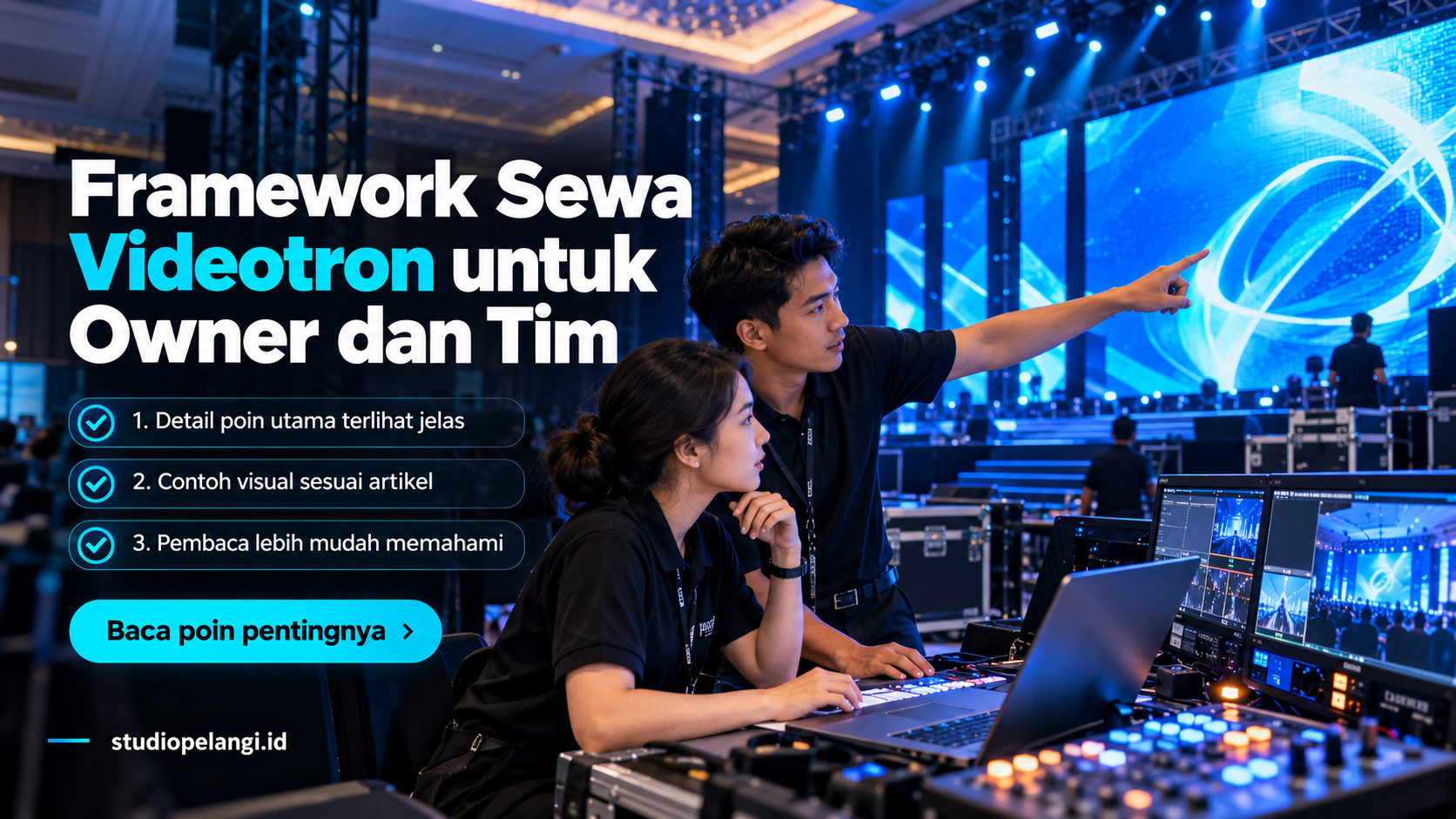 Ilustrasi jasa live streaming semarang - Framework Sewa Videotron untuk Owner dan Tim