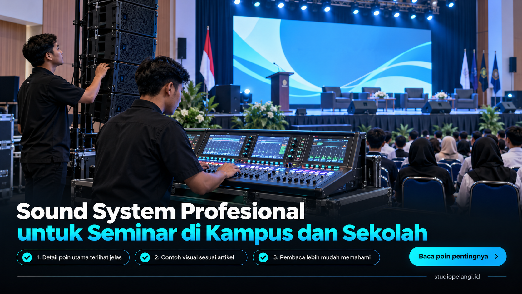 Ilustrasi jasa live streaming semarang - Sound System Profesional untuk Seminar di Kampus dan Sekolah