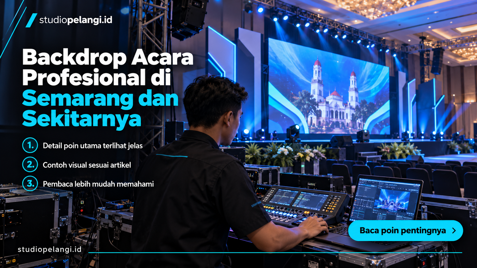 Ilustrasi jasa live streaming semarang - Backdrop Acara Profesional di Semarang dan Sekitarnya