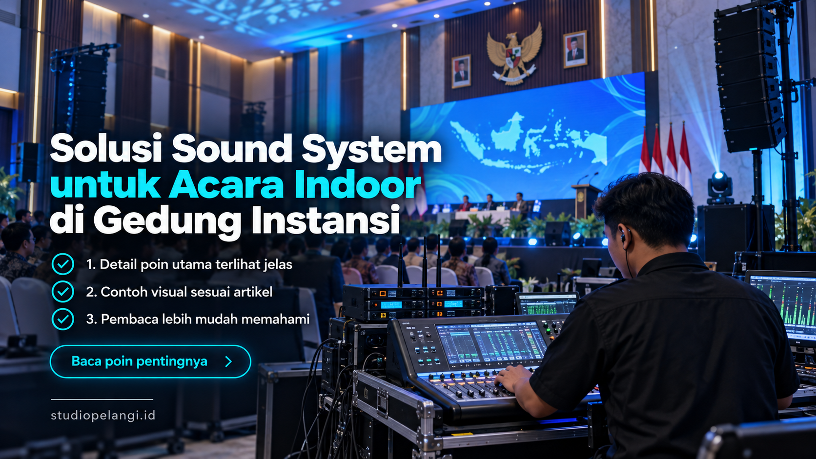 Ilustrasi jasa live streaming semarang - Solusi Sound System untuk Acara Indoor di Gedung Instansi