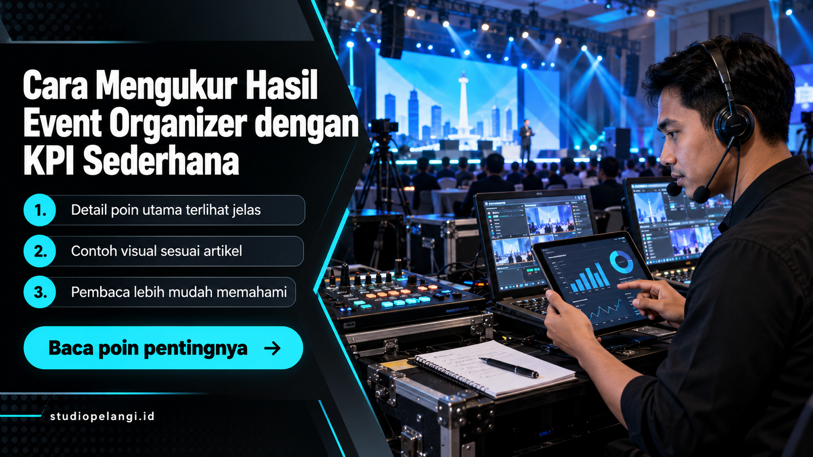 Ilustrasi jasa live streaming semarang - Cara Mengukur Hasil Event Organizer dengan KPI Sederhana
