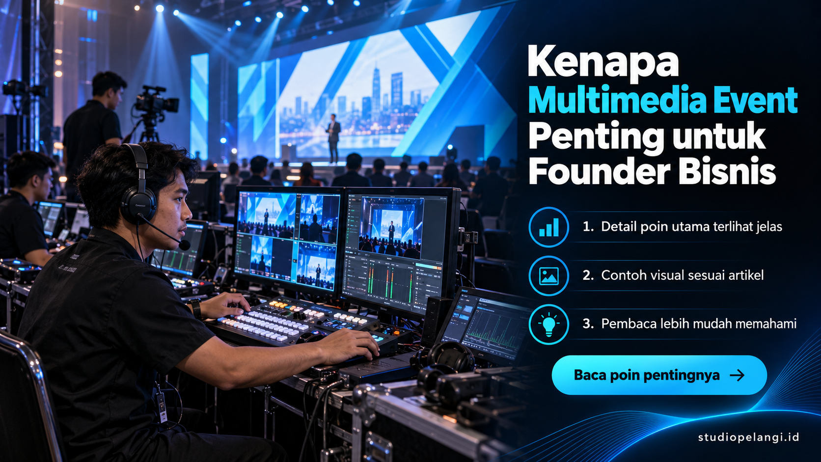 Ilustrasi jasa live streaming semarang - Kenapa Multimedia Event Penting untuk Founder Bisnis