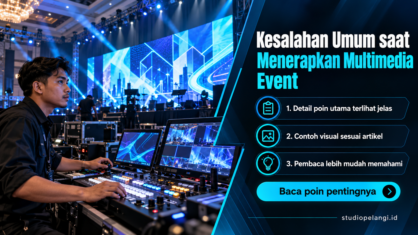 Ilustrasi jasa live streaming semarang - Kesalahan Umum saat Menerapkan Multimedia Event