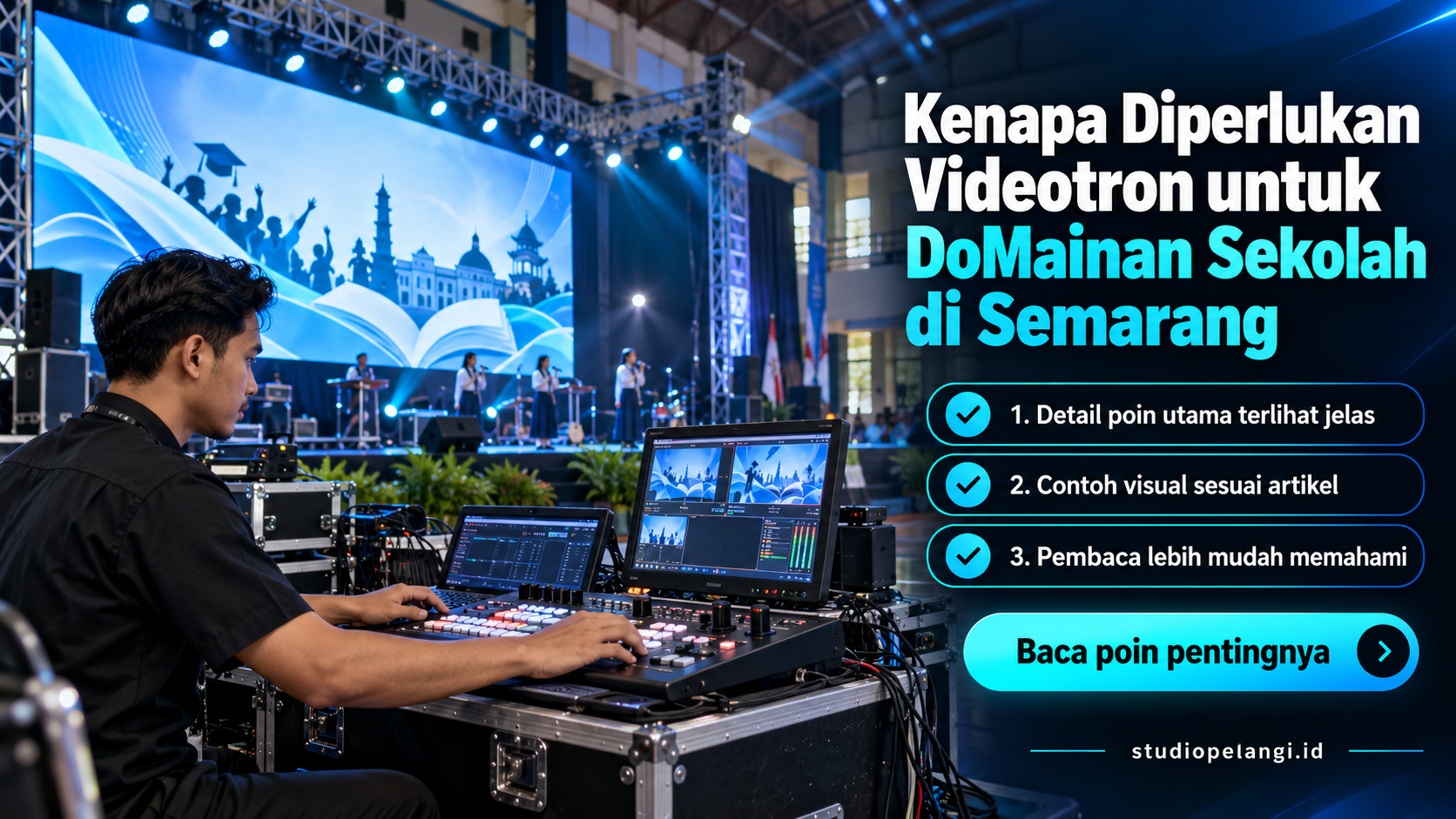 Ilustrasi jasa live streaming semarang - Kenapa Diperlukan Videotron untuk DoMainan Sekolah di Semarang