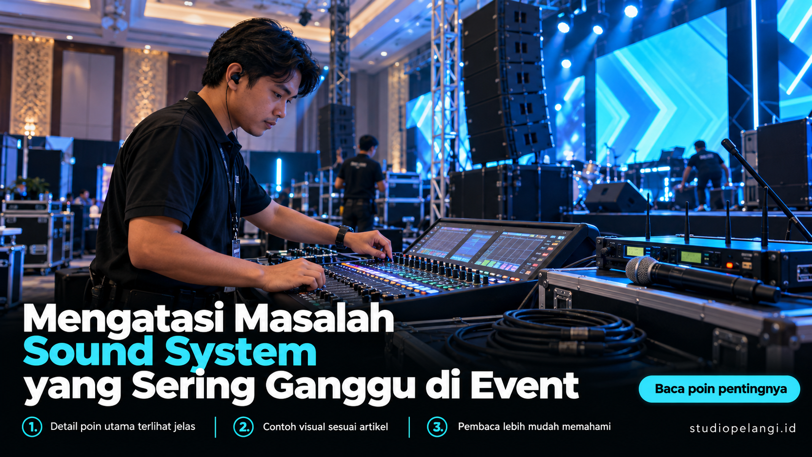 Ilustrasi jasa live streaming semarang - Mengatasi Masalah Sound System yang Sering Ganggu di Event